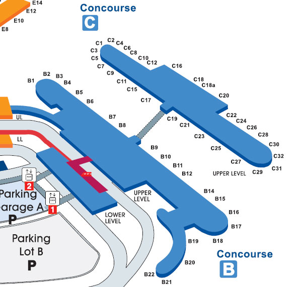 Ohare Airport Map Gate Cb 